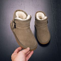 ムートンブーツ キッズ 裏起毛 子供靴 女の子 男の子 スノーブーツ 秋冬 シューズ ジュニア ベビー おしゃれ 可愛い ショートブーツ べたんこブーツ 防寒 暖かい キッズブーツ 幼稚園 小学生 誕生日 プレ min#