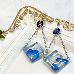 揺れる/紫陽花/スクエアピアス