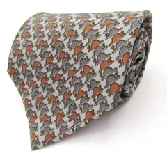 ピエールカルダン ブランド ネクタイ ストライプ柄 総柄 パネル柄 シルク PO  メンズ グレー Pierre Cardin 【中古】