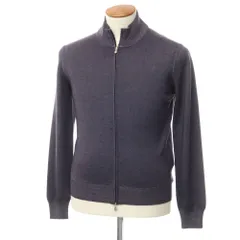 【中古】グランサッソ GRAN SASSO ウール ジップアップ スタンドカラー カーディガン グレー【サイズ46】【メンズ】のサムネイル