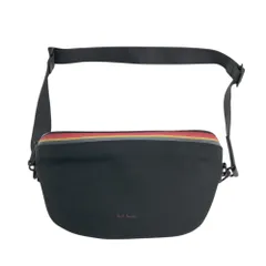 PAUL SMITH ポールスミス  マルチストライプ ボディバッグ  ブラック系  [240101423659]