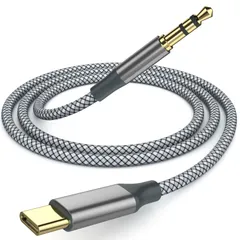 「在庫わずか」USB C - 3.5mm AUXケーブル (6.6フィート) Type C - オス アダプター ステレオ延長オーディオコード iPhone 16 Pro Max 16 Plus Samsung Galaxy S23 S22 S21 S20 N