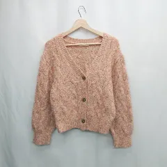 ◇ ⊇ any SiS エニィスィス ニット 長袖 カーディガン サイズ2 オレンジ系 レディース E  【1502180042416】