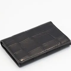 新品同様 コーチ B2083 2832 カードケース コインケース パスケース クロコダイル ブラック メンズカードケース SGN 2000000 NSK