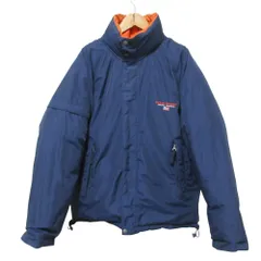良品 POLO SPORT ポロスポーツ ラルフローレン リバーシブル ダウンジャケット ブルゾン M オレンジ ネイビー メンズ 古着 中古 USED