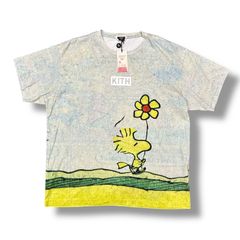 未使用品 KITH x PEANUTS 25SS Woodstock comic tee ウッドストック コミックTシャツ 半袖カットソー キス ピーナッツ コラボ マルチ XL 93992A7