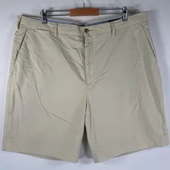 古着 ポロ・ラルフローレン POLO RALPH LAUREN ショートパンツ チノパン ポロチノ 大きいサイズ ワンポイントロゴ w42  ベージュ系 メンズ