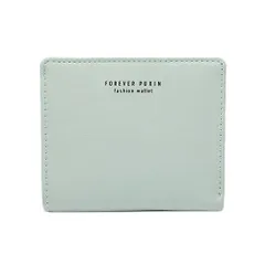 【数量限定】男女兼用 磁気防止 スキミング防止 おしゃれ かわいい 軽量 薄型 カード収納 カード入れ (グリーン) 小銭入れ コンパクト ミニ ミニウォレット 二つ折り財布 レディース 折りたたみ財布 薄い財布 [LOYELEY]