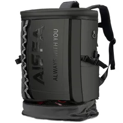 【在庫処分】ラップトップバック 2層式 ビジネスリュック 拡張機能 17インチPC 大容量 防水 bag リュックサック 靴/弁当収納 リュックサック USB充電ポート付き スクエア 30L バックパック アウトドア旅行 メンズ 通勤 リュック 学生 [AIS