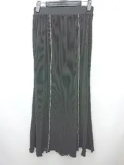 ◇ Θ　Φ PAGEBOY ページボーイ バイカラー ロング丈 プリーツ スカート サイズF ブラック レディース P  【1409090034763】