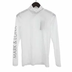 マークアンドロナ/MARKLONA ゴルフ  Luxe Velour Mock neck shirts カットソー ホワイト  サイズ レディース38