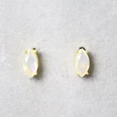 S925製 18KGP オパール 8×4㎜ マーキス 天然石 ピアス