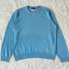 TOMMY HILFIGER トミーヒルフィガー セーター ニット ロゴ刺繍 トップス 2XL  古着  981