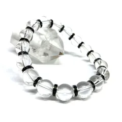 水晶 パワーストーン ブレスレット  8mm 4月 誕生石  BK メンズ・レディース 男性・女性  数珠 ◇