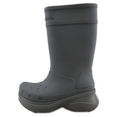 BALENCIAGA (バレンシアガ) ×CROCS RUBBER BOOTS クロックス ラバーブーツ レインブーツ グレー