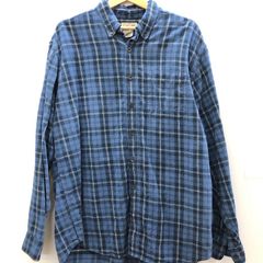 L.L.Bean エルエルビーン 長袖シャツ ネルシャツ チェック ボタンダウン ELSAVADOR製 メンズ L ブルー
