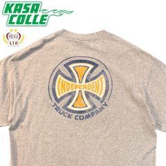 【INDEPENDENT】インディペンデント ロゴプリントTシャツ（グレー）/90s/NHSタグ