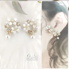 お花❀.*･ﾟピアスorイヤリング ハンドメイド