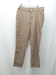 ◇ n'Or LABEL デニム生地 ストレッチ ワーク カジュアル テーパード パンツ サイズ3L ブラウン レディース E  【1304120044784】