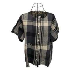 ATELIER  EQUAL   レディース　  トップス  　シャツ/ブラウス(半袖/袖なし)　FREE SIZE　ブラック系　ベージュ系　グレイ系　チェック柄