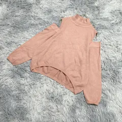 ●【To the sea】トゥーザシー  ハイネックニット  オフショルダー  (F)  大人カワイイ  エロカワ  レディース  ピンク系 【送料無料】