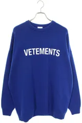 肩幅身幅着丈教えてください【美品】VETEMENTS  フロントロゴ  ニット