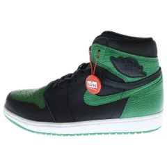 NIKE (ナイキ) AIR JORDAN 1 RETRO HIGH OG PINE GREEN エアジョーダン1 レトロ パイングリーン ハイカットスニーカー ブラック/グリーン US9.5/27.5cm 555088-030
