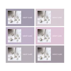 オーダー ショップカード チップ台紙 アクセサリー台紙 名刺 サンキューカード