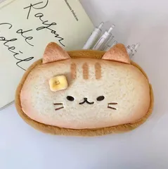 トラ猫 猫 パン ポーチ 筆箱 ペンケース 食パン