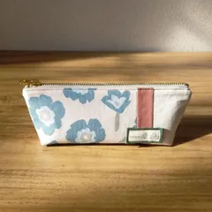 ❀.*・゚大きな花柄 大きめペンケース ピンク❀.*・゚コーデュロイ