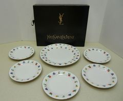 【未使用品】YVES SAINT LAURENT イヴサンローラン　パーティーセット　大皿1　小皿5