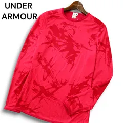 未使用★ UNDER ARMOUR アンダーアーマー STAY WARM★ 総柄 ストレッチ 長袖 Tシャツ Sz.MD メンズ トレーニング