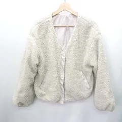 ◇ OLIVE des OLIVE オリーブ デ オリーブ 長袖 ボアブルゾン サイズM グレージュ レディース E  【1408060001590】