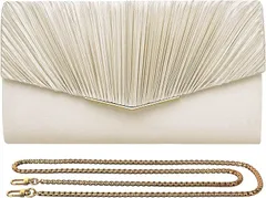 TIGLOSS ティグロス パーティーバッグ 結婚式 大きめ ウェディングプランナー監修 レディース フォーマル カバン クラッチバッグ(シャンパンゴールド)