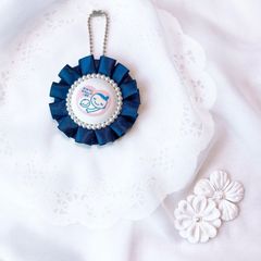 ハンドメイド　両面マタニティマーク　プリーツ　ネイビー　完成品