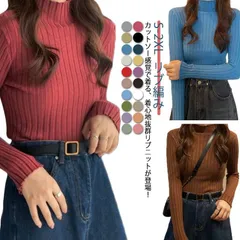 ハイネック ニット 長袖 レディース ハイネックセーター 秋冬 リブ編み ニットセーター ハイネックニット ボトルネック タートルネック 着?せ 重ね着 トップス シンプル リブ インナー 送料無料 #kym1574
