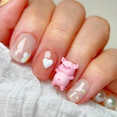 ベリーショートネイルチップ　3Dかわいい