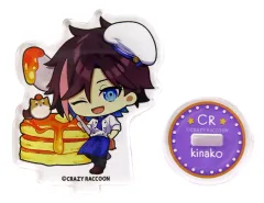 【中古】アクリルスタンド・アクリルパネル kinako デフォルメアクリルスタンドB 「Crazy Raccoon×GiGO コラボカフェ」