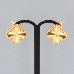 【美品】Van Cleef&Arpels （ヴァンクリーフアンドアーペル） ｳﾞｨﾝﾃｰｼﾞ ｱﾙﾊﾝﾌﾞﾗ ﾋﾟｱｽ ｷﾞﾖｼｪ 750YG ブランドジュエリー ピアス/イヤリング  Gold VCARP3JL00 used:A