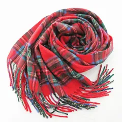 マッキントッシュフィロソフィー MACKINTOSH PHILOSOPHY マフラー ストール チェック柄 赤 0927のサムネイル