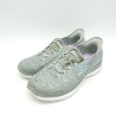 ◇ Θ SKECHERS スケッチャーズ ハンズフリースリップインズ ウォーキングシューズ サイズ23.5 グレー レディース メンズ E  【1410290054963】