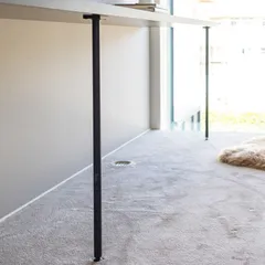 カウンター用アイアン脚（ポール型・ブラック）/  DIY リノベーション カウンター脚 リフォーム 新築 内装材のサムネイル