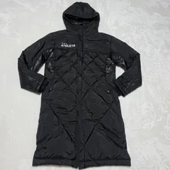 【美品】ATHLETA ベンチコート ブラック フード付き ATHLETA アスレタ サッカーウェア ベンチコート メンズ