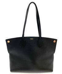 【鑑定済み】正規品 未使用品 BURBERRY バーバリー ソサエティ ミディアム トート ブラック レザー
