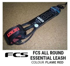 FCS ALL ROUND Leash 8ft　FLAME RED