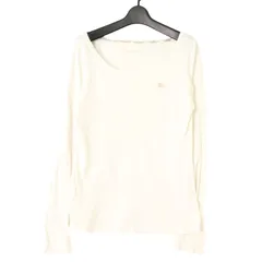 BURBERRY BLUE LABEL バーバリー ブルーレーベル 通年 ホース刺繍★ 長袖 カットソー ロンTシャツ Sz.38 レディース 白