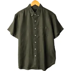 古着 00年代 ジェイクルー J.Crew 半袖 リネン ボタンダウンシャツ メンズL相当/eaa566908
