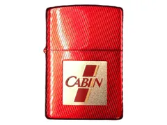 非売品 ジッポ 赤 CABIN オイルライター携帯灰皿付【新品 未開封 未使用】