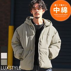 中綿ジャケット メンズ ジャケット ブルゾン アウター フェイクダウン エコダウン 防寒 フード【フード付き中綿ナイロンジャケット】メンズジャケット フードジャケット 防風 中綿 あったか カジュアル ストリート aa-2856