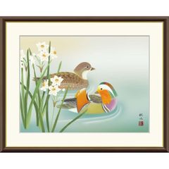 絵画 油絵 ジミー大西「アヒル」サイン 額装済み 肉筆手描き F6サイズ